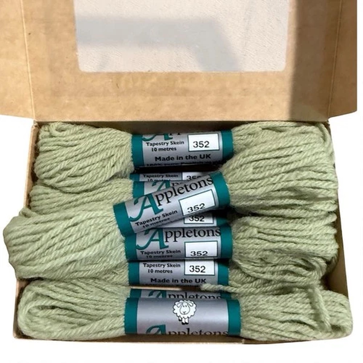 110 Yards - Appletons #352 Grey Green Pallet 100% English Wool Tapestry Skein