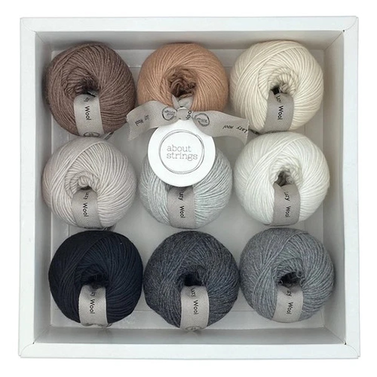 55% Extra Fine Merino Wool 45% Cotton #3 Light DK Yarn Set Bundle - Taupe Col...