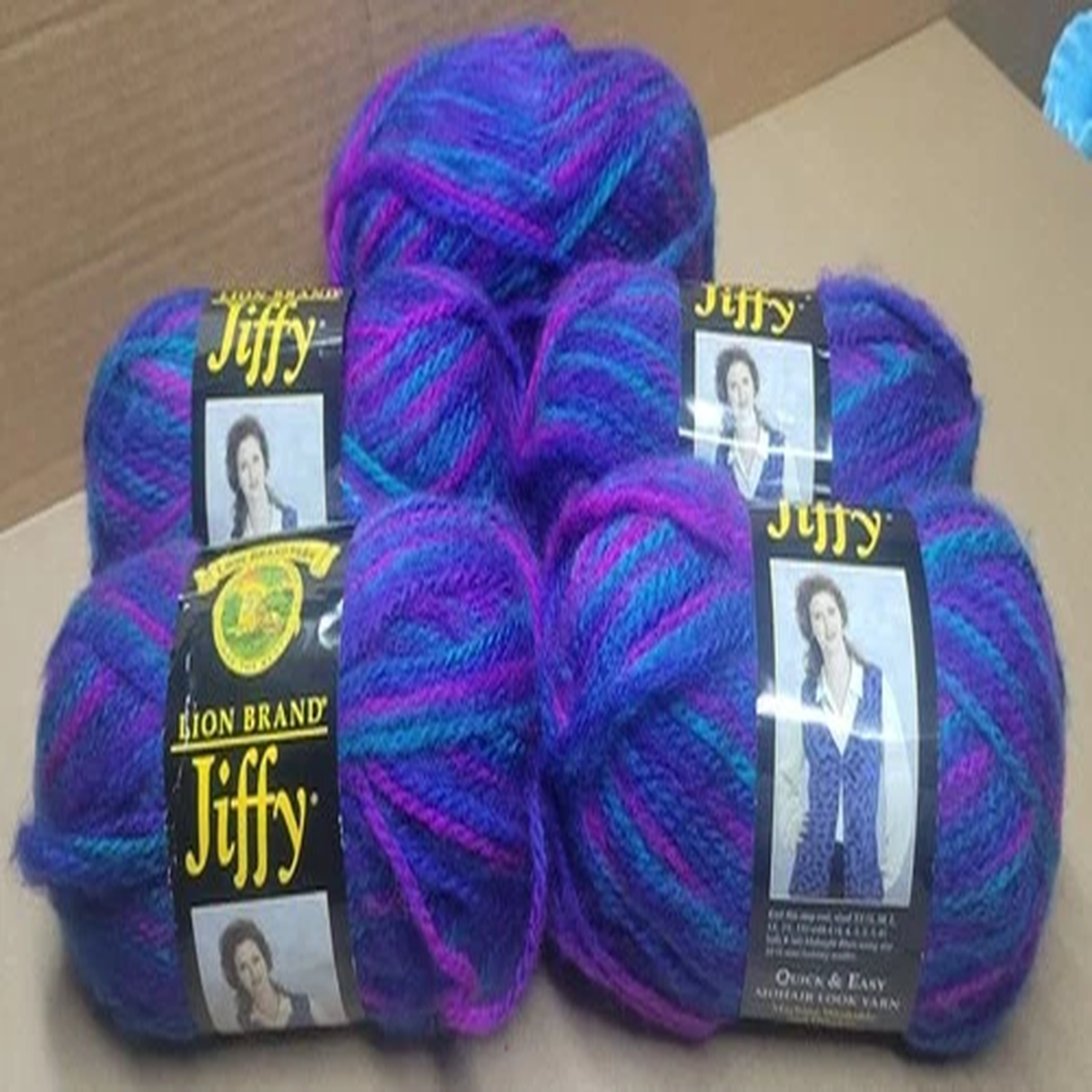 Lion Brand Jiffy x5 Denver 2.5oz 115yds Mohair Look 100% Acrylic #5 Bulky Yarn