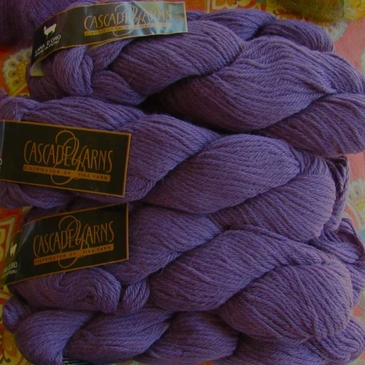 10 Hank 110 yd ea LOT Cascade Lana D'Oro Superfine Alpaca Wool Blend Yarn PURPLE