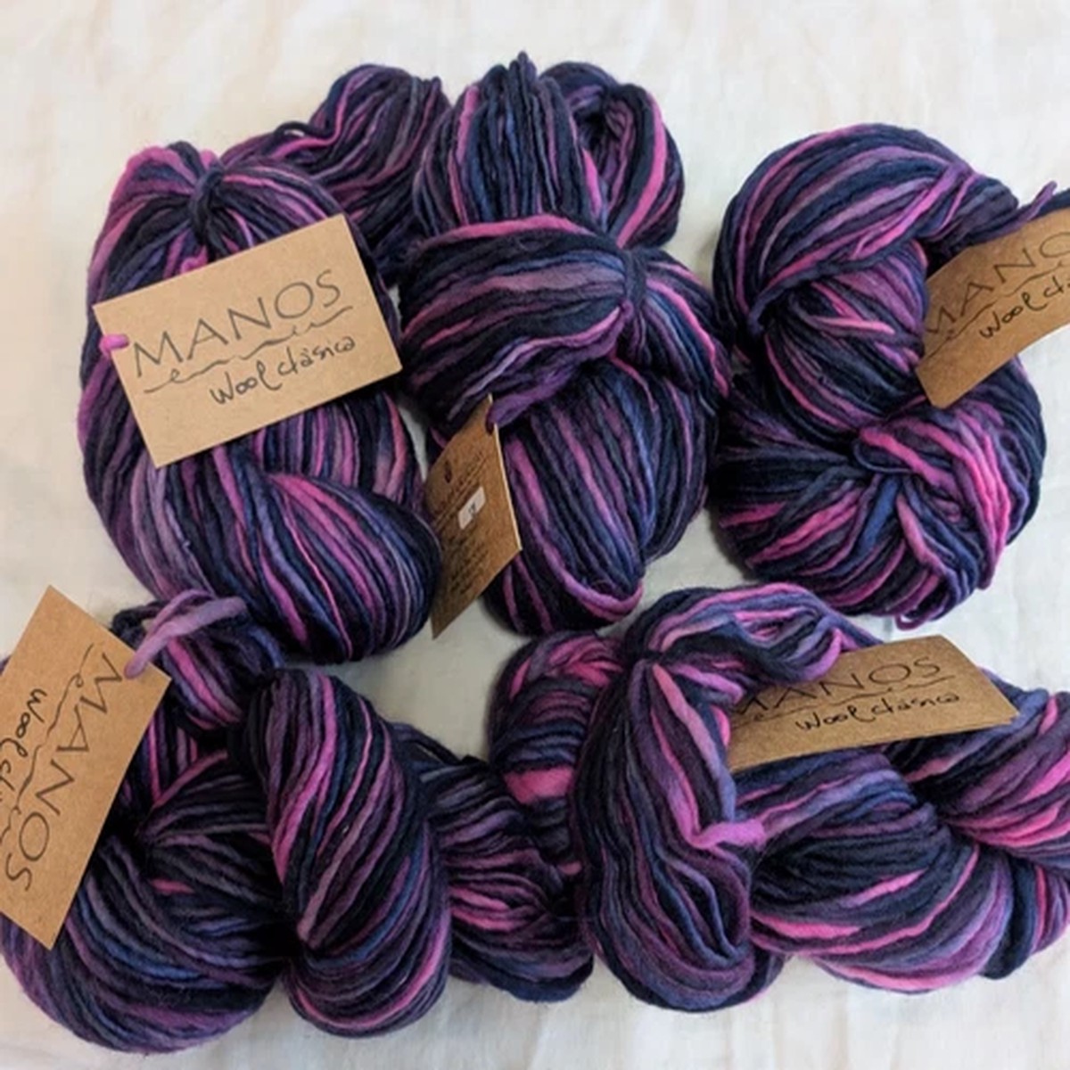 5 Skeins Manos de Uruguay Wool Clasica Knitting Yarn Wool Purple Pink 3.5 oz ea