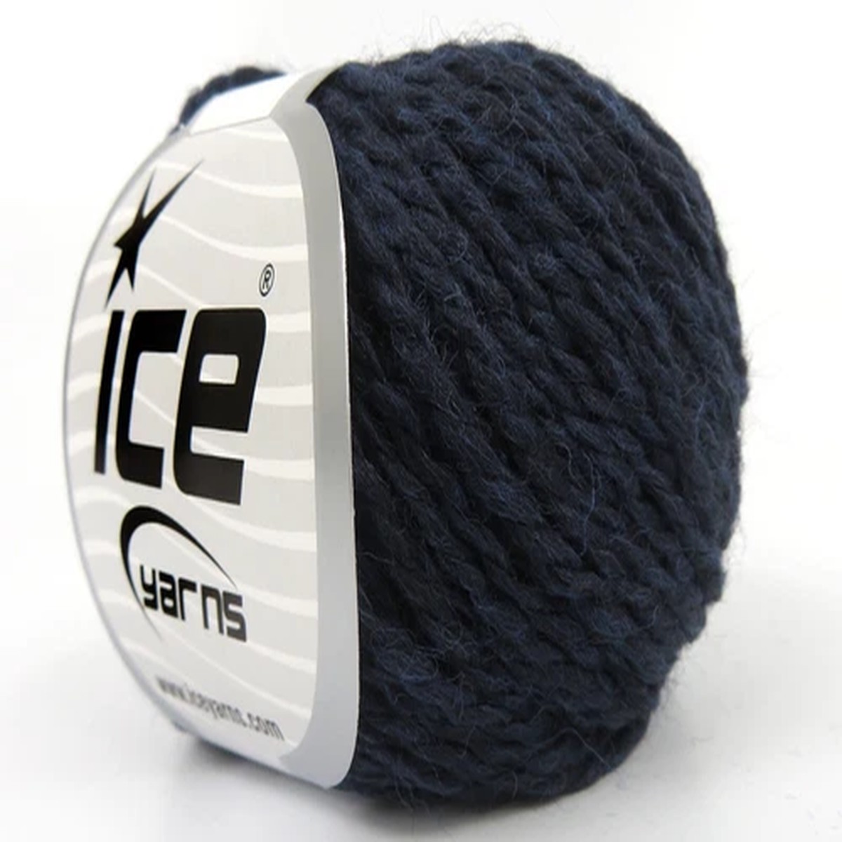 Dark Navy Blue Royal Wool 82371 Ice Yarns Wool Nylon Blend Worsted 50gr 109yd