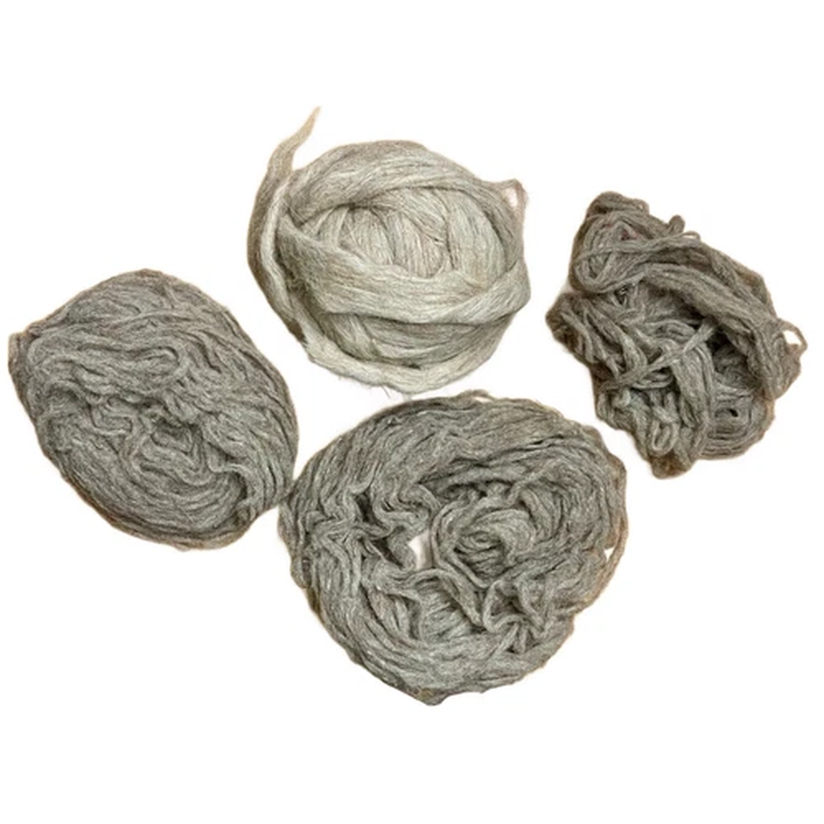 Home Spun Woolen Yarn Handwoven Natural Beige Gray Wool 15oz Unwashed