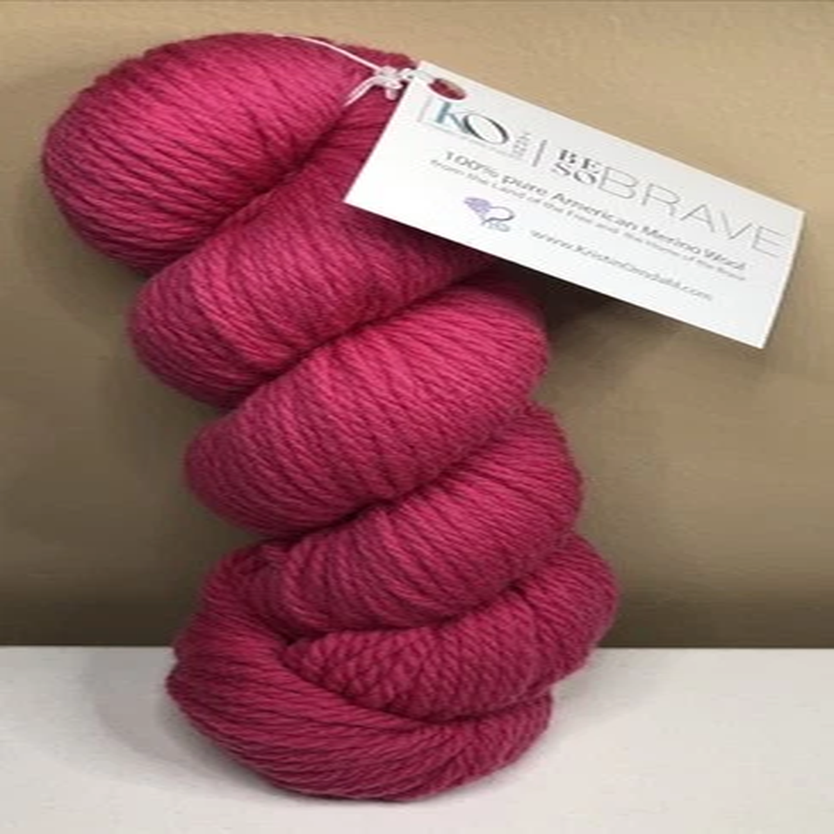 KRISTIN OMDAHL Yarn 120 Yards Worsted Weight American Merino Wool FLAMINGO Pink