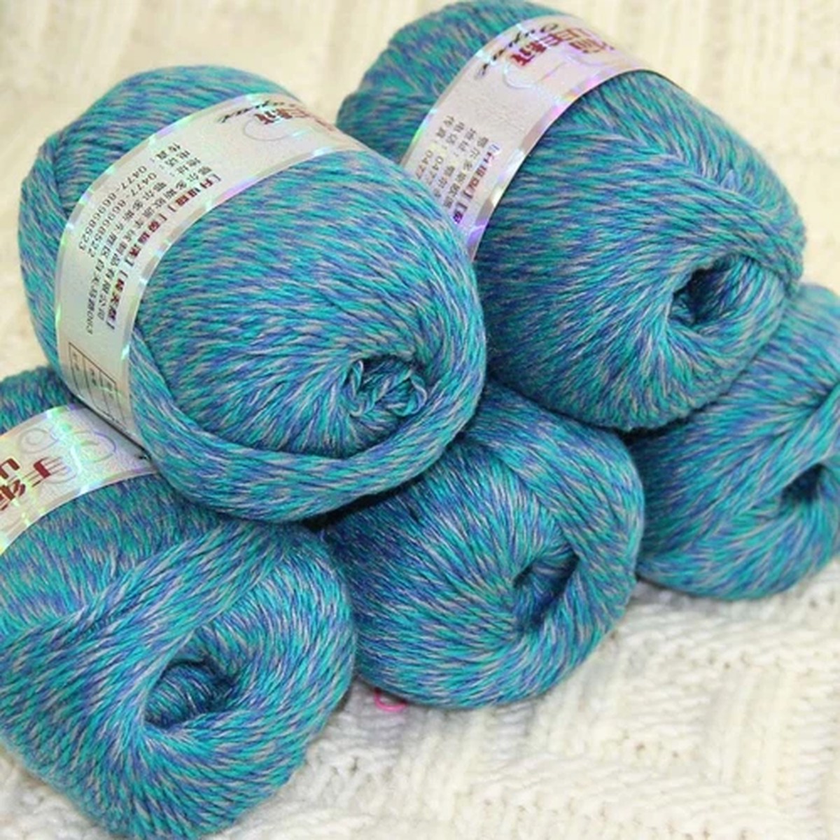 New Sale Soft 5 Skeins x50g Pure Cashmere Rug Shawls Hand DIY Knit Wool Yarn 37