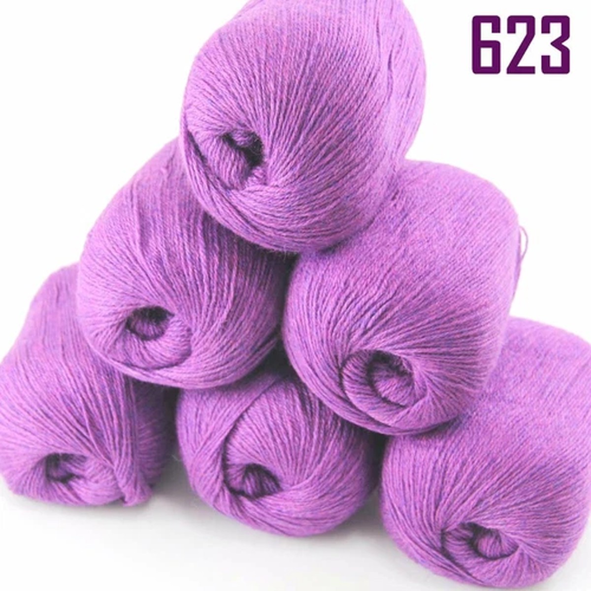 New Sale Soft 6 Skeins x50g Pure Cashmere Rug Shawls Hand DIY Knit Wool Yarn 23