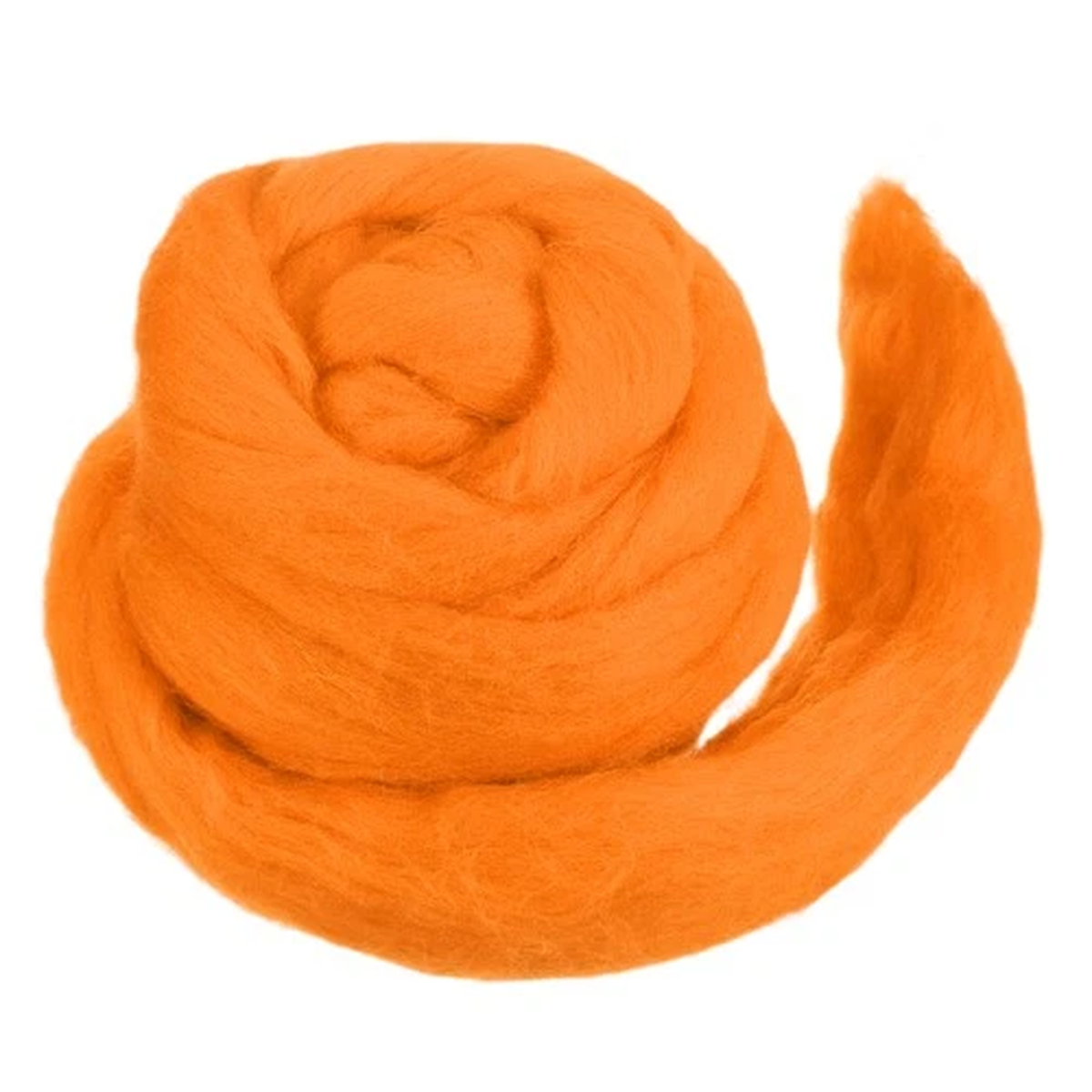 Wool Roving Yarn Soft Felting Wool 50g/1.76oz Chunky Roving Yarn Orange