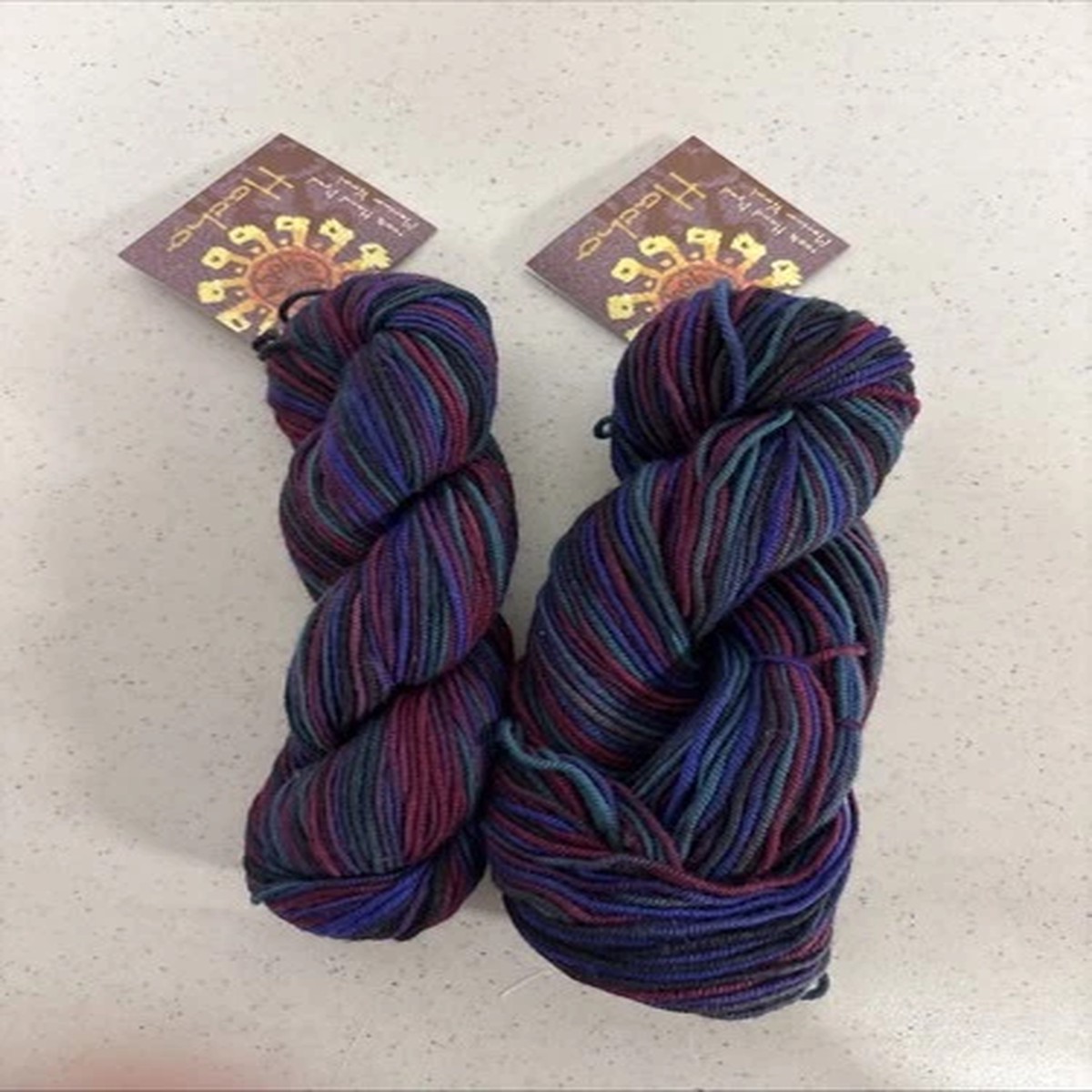 Hacho Hand Dyed Merino Wool #301 Verde Ripple, Spun In Peru 2 Skeins