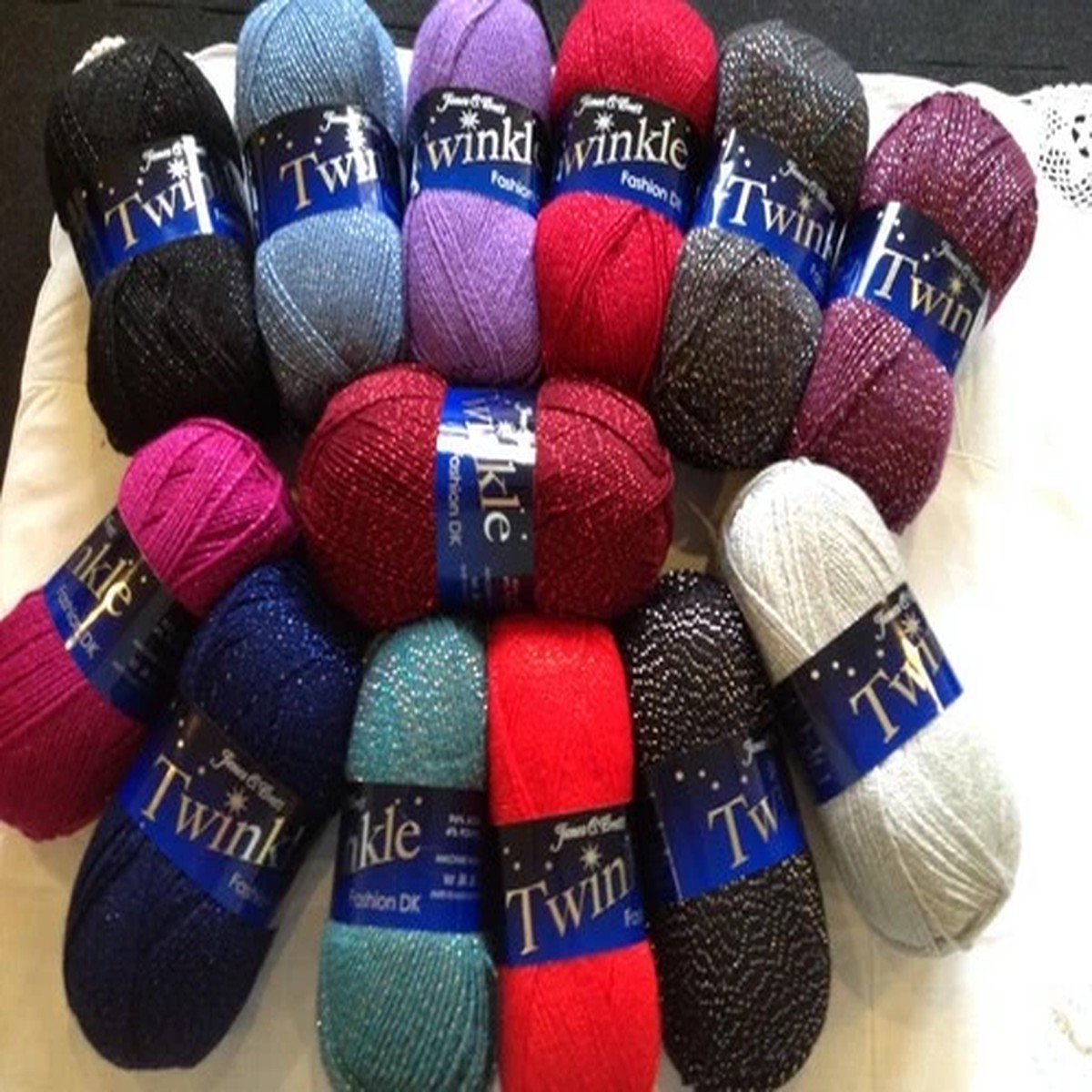James C Brett Twinkle Double Knitting Wool Yarn 5x100g Balls Knitting Crochet