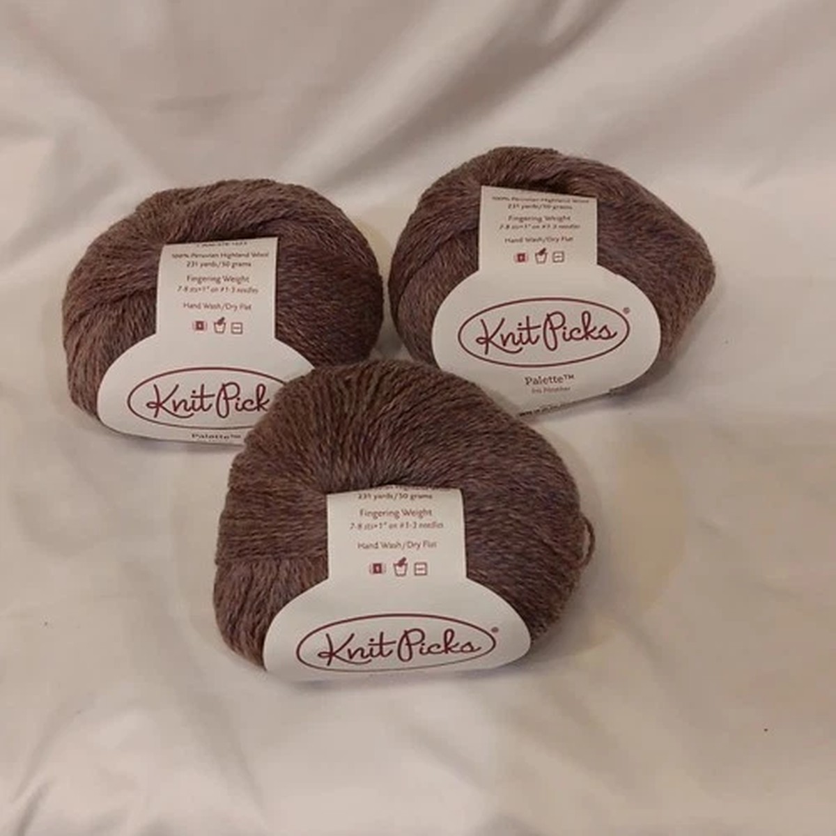 Knit Picks Palette Iris Heather 100% Peruvian Highland Wool Fingering Yarn Lot