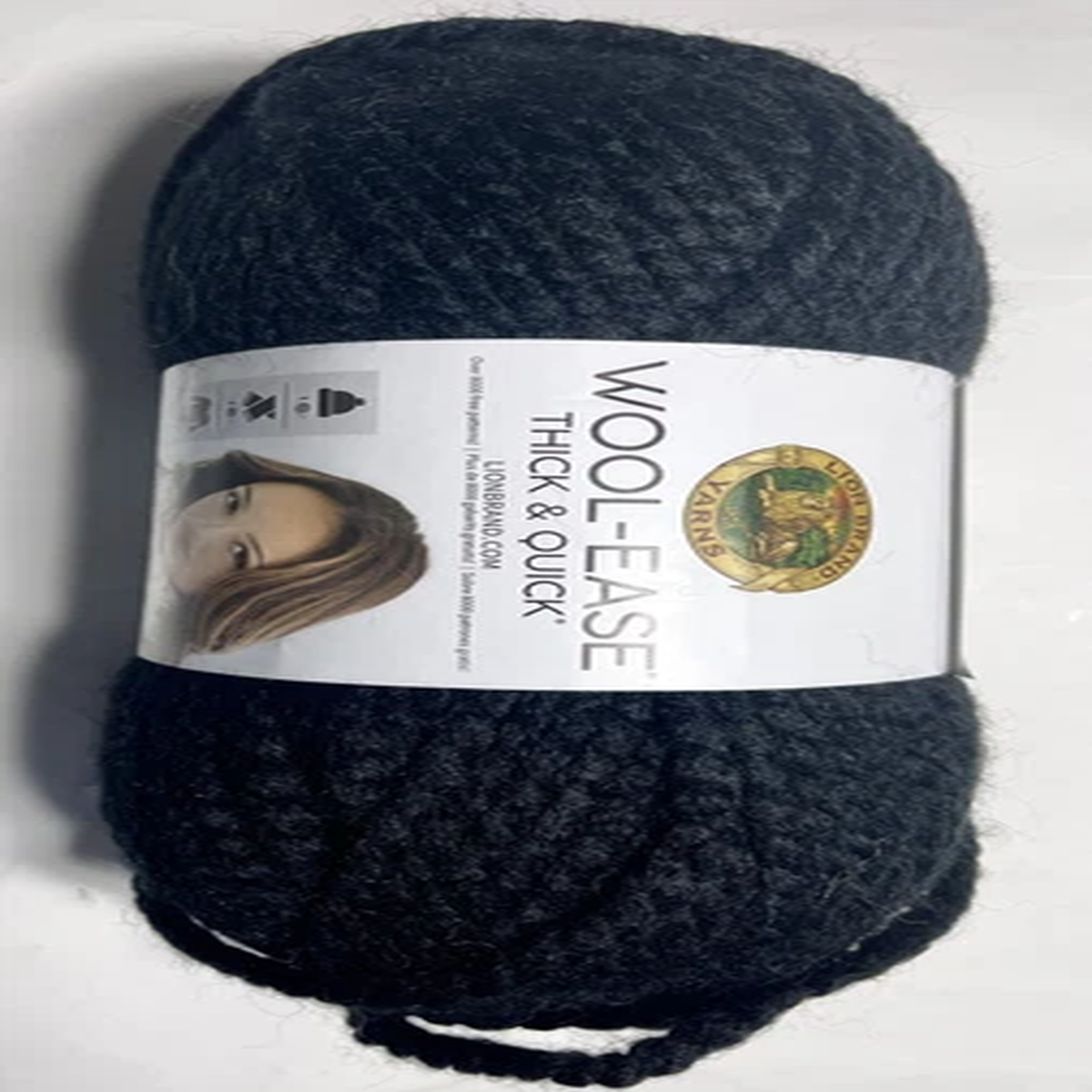 LION BRAND Yarn-WOOL EASE THICK&QUICK.1pk. BLACK. I combine shipping, see det.