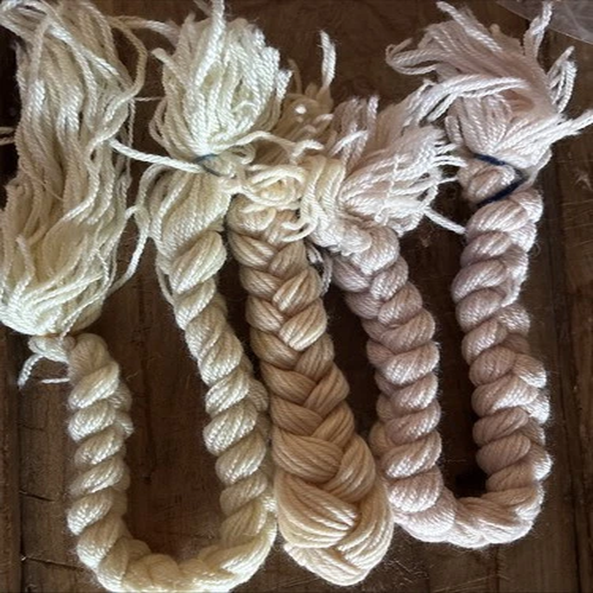 Lot of Cut Yarn Embroidery Needlepoint Wool Neutrals Mix
