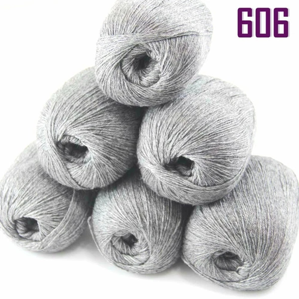 New Sale Soft 6 Skeins x50g Pure Cashmere Rug Shawls Hand DIY Knit Wool Yarn 06