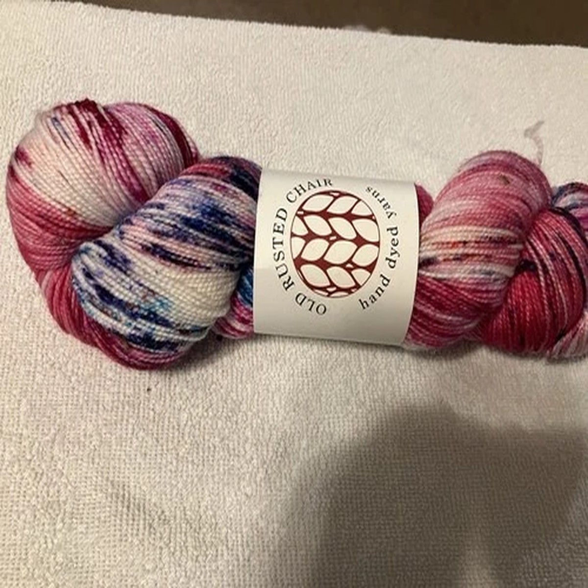 Old Rusted Chair Sock Yarn Cherry Bomb