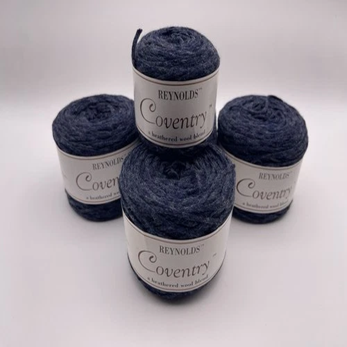 Reynolds Coventry Heathered Wool Blend 50 Gram Skein Lot Of 4