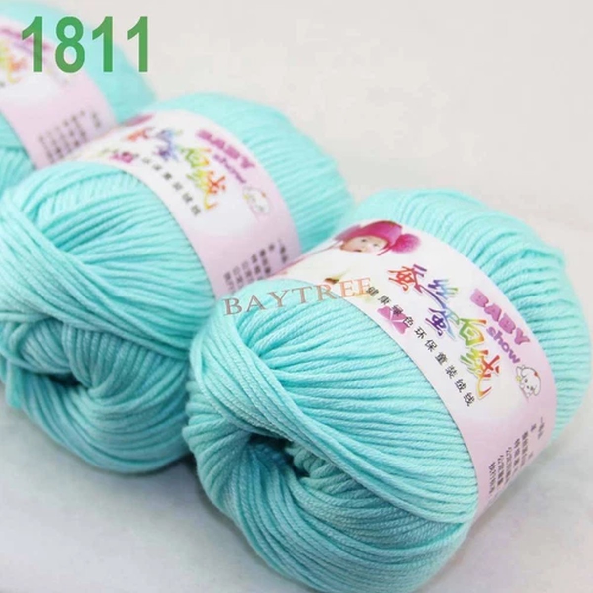 SALE 3 balls x50gr Cashmere Silk velvet Hand Knitting baby Yarn Light Cyan 1811