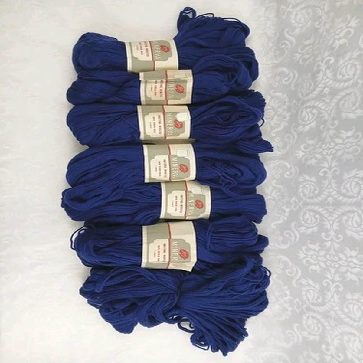 Vibrage 100% Wool Sports Weight Yarn Lot of 6.5 Navy Blue 1950s-1965 Read