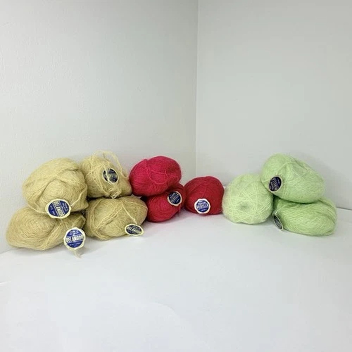 10 Skeins 100% Mohair Mirella Made In Belgium By Belangor Mixed Colors New