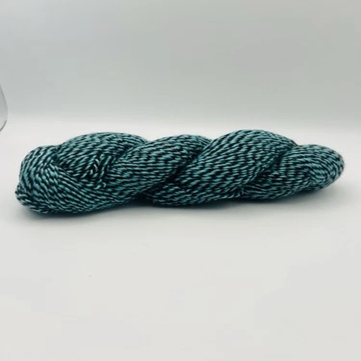 100% Alpaca Yarn Skein Turquoise & Black 216 Yds Ea