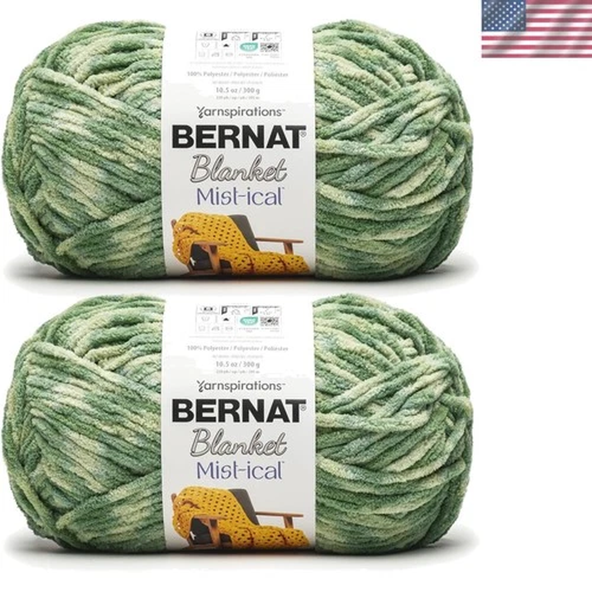 Blanket Mist-ical Fresh Green 2 Pack of 300g Yarn