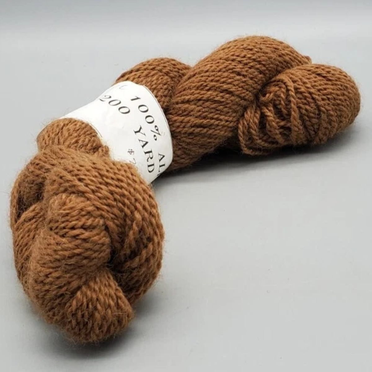 Frostglen Huacaya & Suri Alpaca Skein ~ Medium Brown, 2-7/8 Ounces ~ Tennessee