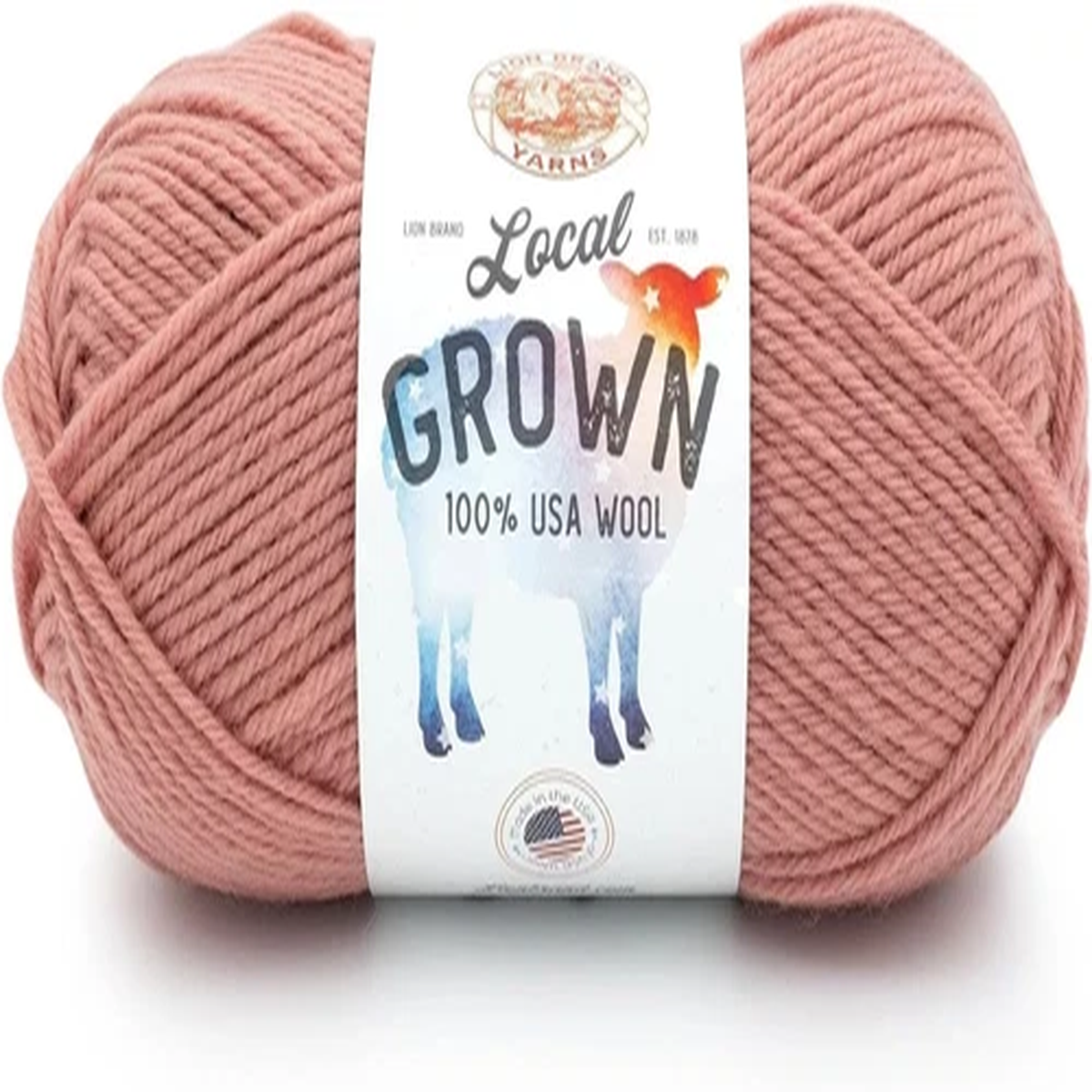 Local Grown, 100% USA Wool Yarn by Lion Brand, Cherry Blossom