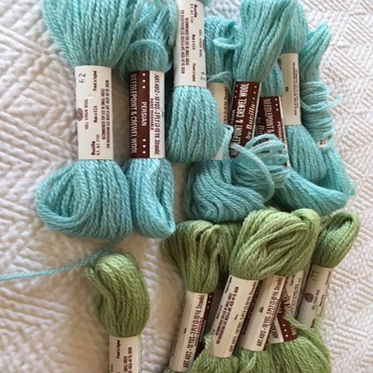 Lot Of 16 Vintage 3-Ply Persian Needlepoint Crewel Wool by Bucilla New