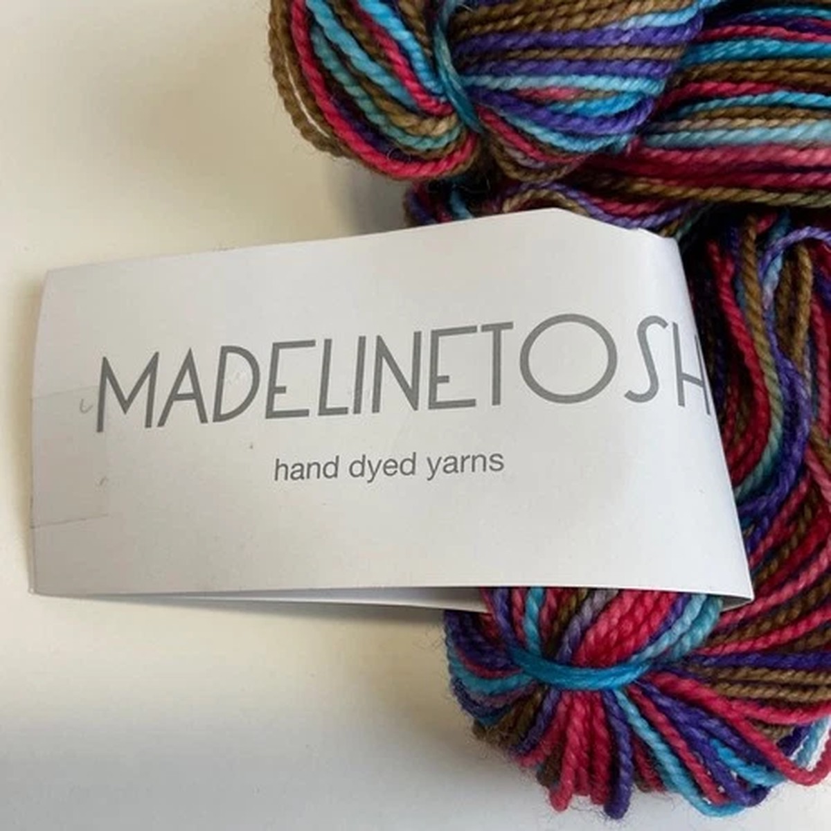 Madelinetosh Tosh Sock Yarn Cobbler 100% Merino Wool Pink Blue Brown 395yd