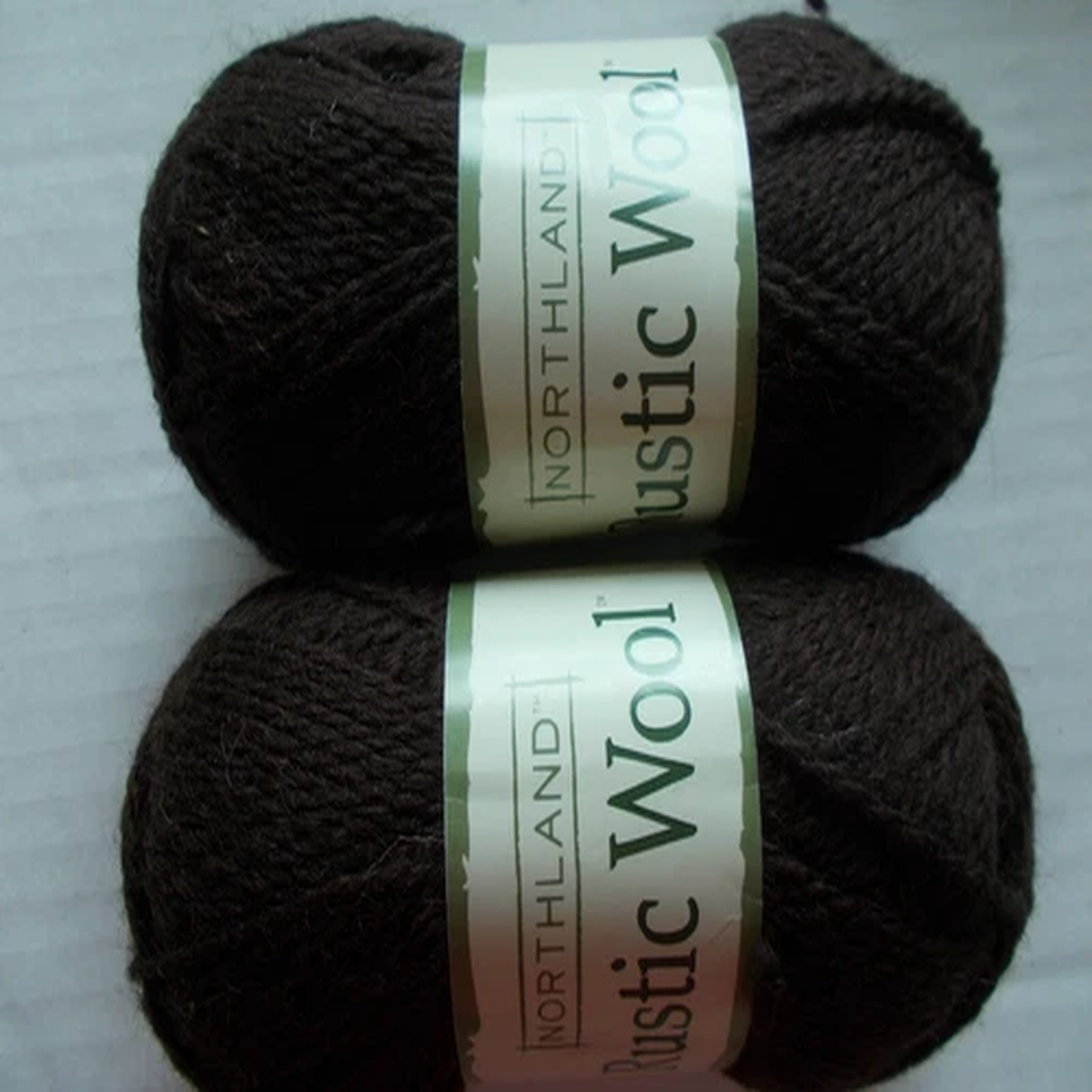 Northland Rustic Wool (100% wool) yarn, Browns, lot of 2 (163 yds each)