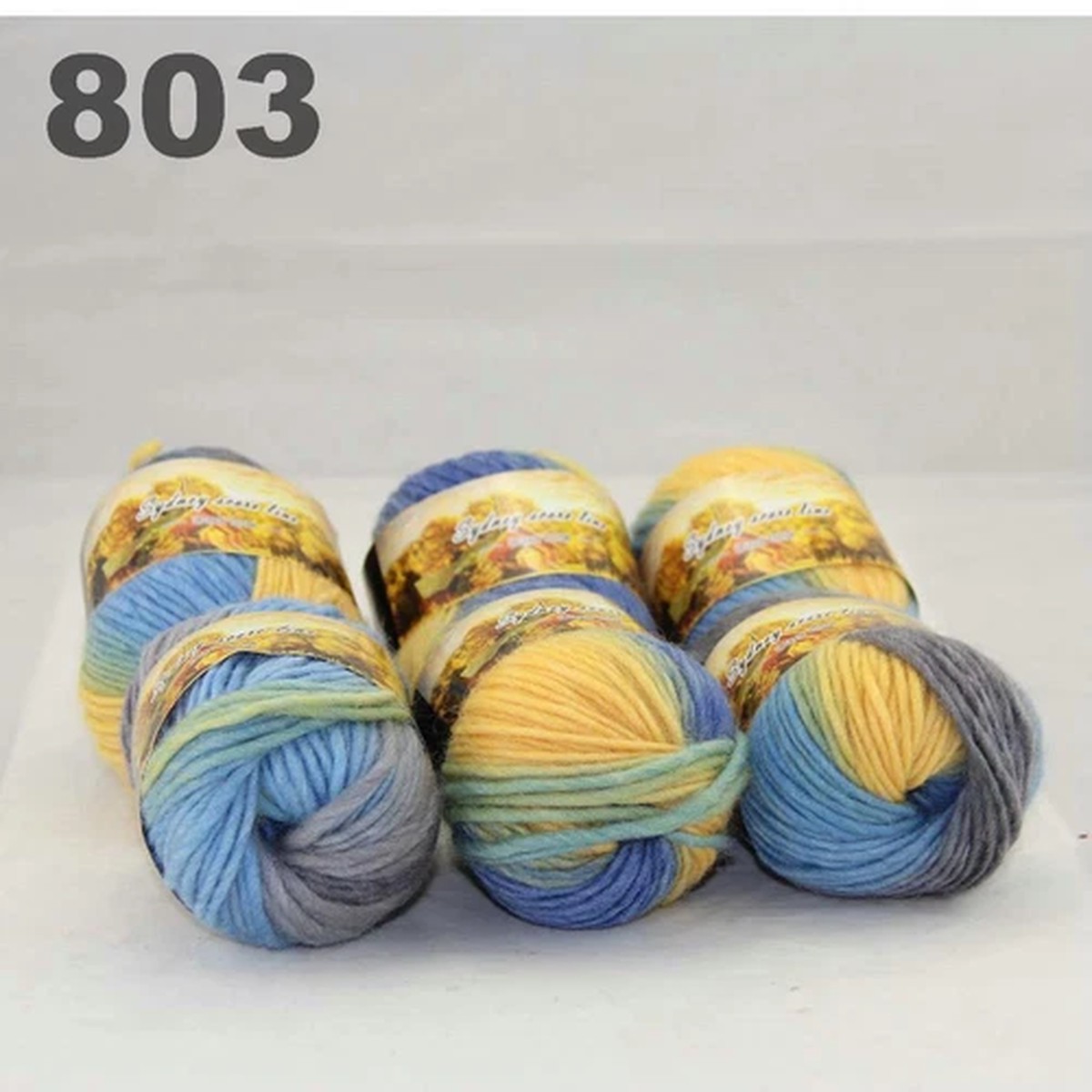 Sale LOT of 6Ballsx50g NEW Chunky Hand-woven Colors Knitting Scores wool yarn 03