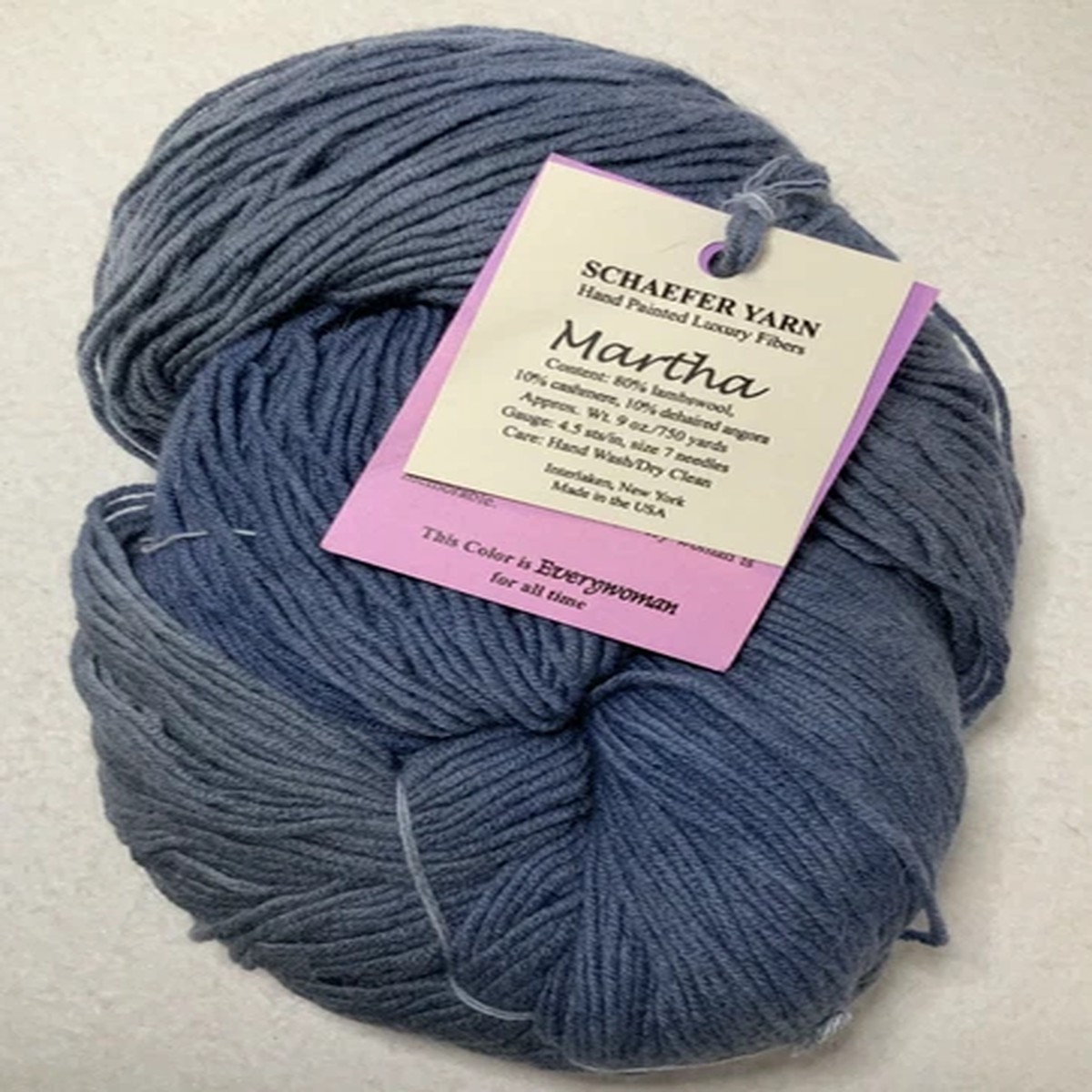 SCHAEFER yarn handpainted- Every woman -MARTHA -750yards each- blue