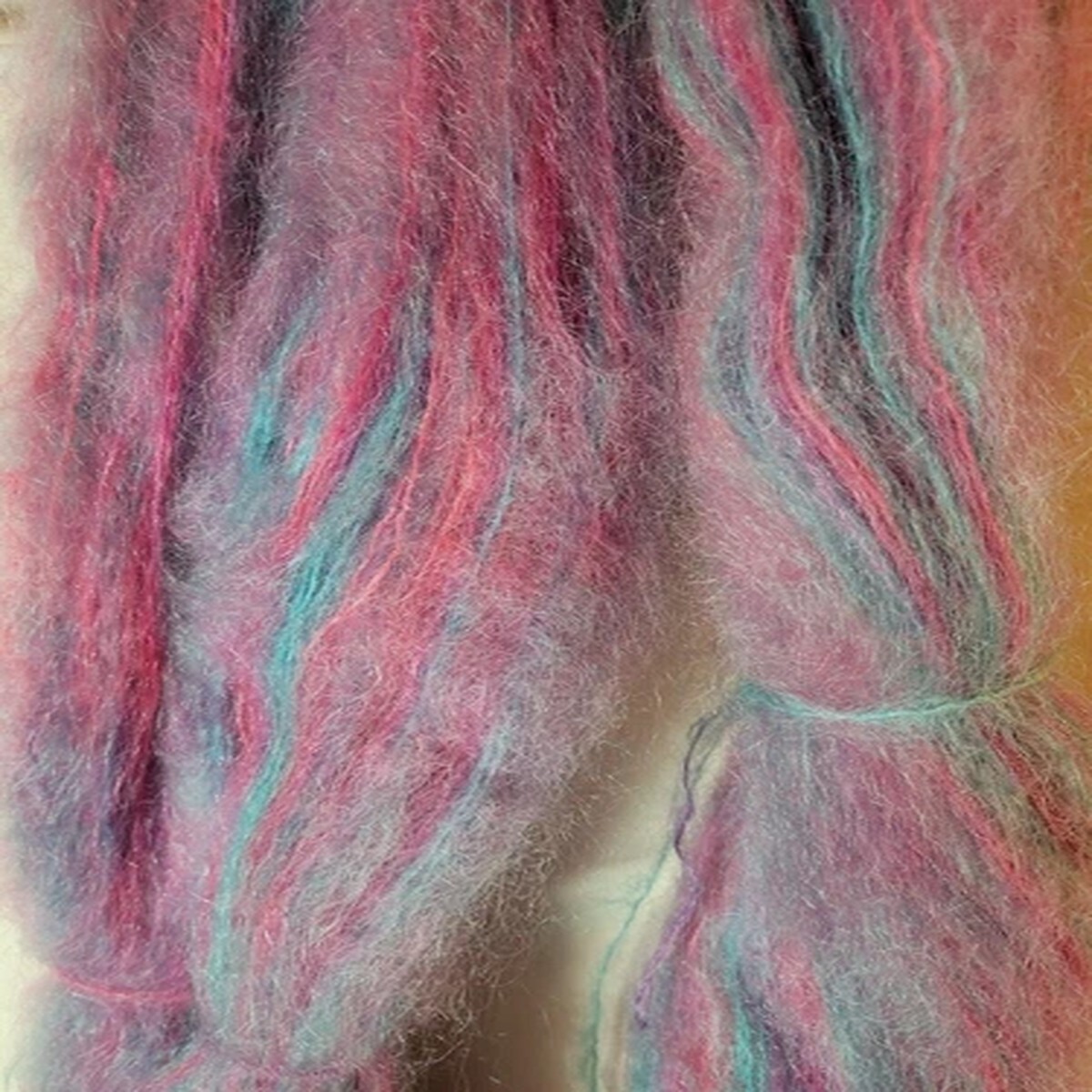 Vintage Dyed in the Wool, 6.8 oz, Made in USA. 78%Mohair, 16% Wool and 6%Nylon