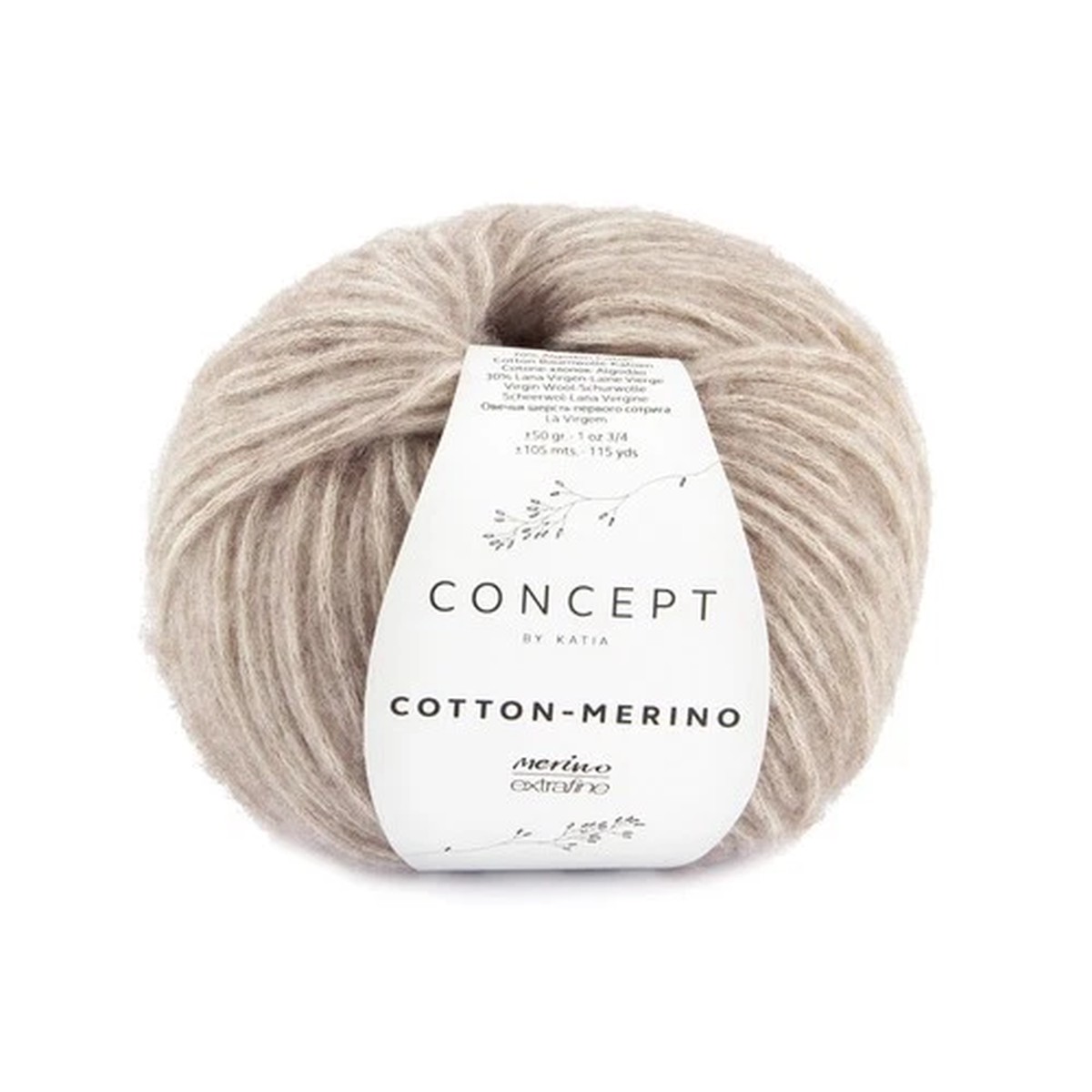 Cotton-Merino - Concept By Katia - VISON (139) - 50 G / Approximately 105 M Wool