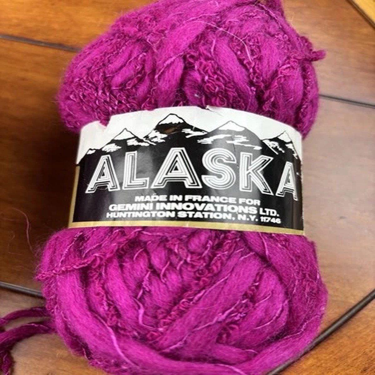 Gemini ALASKA Yarn Wool/Viscose Lot160 Thick N Thin Three 100 Gram Skeins Mauve