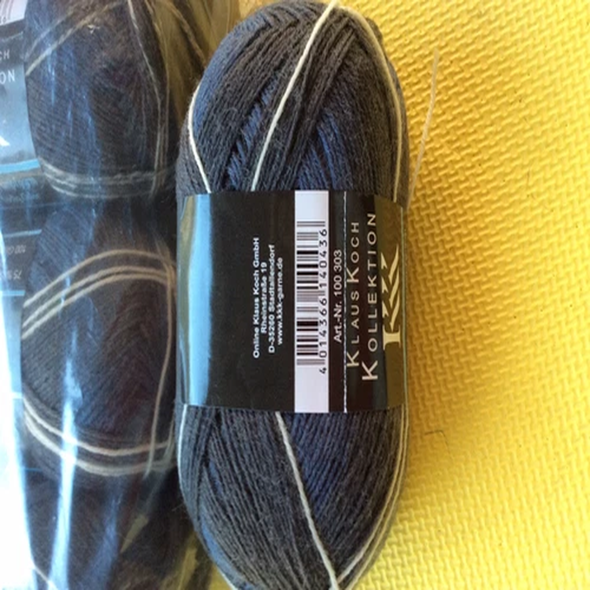 Krause Koch Kollection Sport-u: Self Striping Sock Yarn Brown/Charcoal: Lot of 5