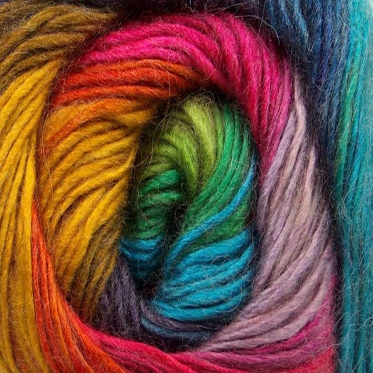 Madonna #46394 Blue Green Pink Gold + Wool Mohair Acrylic DK Striping Yarn 100gr