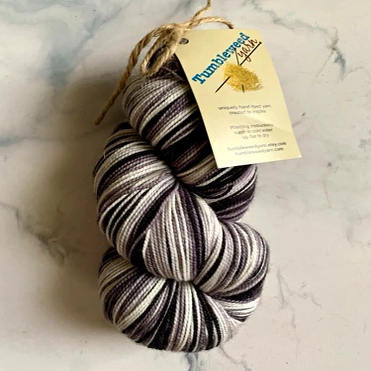 Tumbleweed Yarn Aurora Fingering SW Merino/Nylon Hand Dyed Self Striping