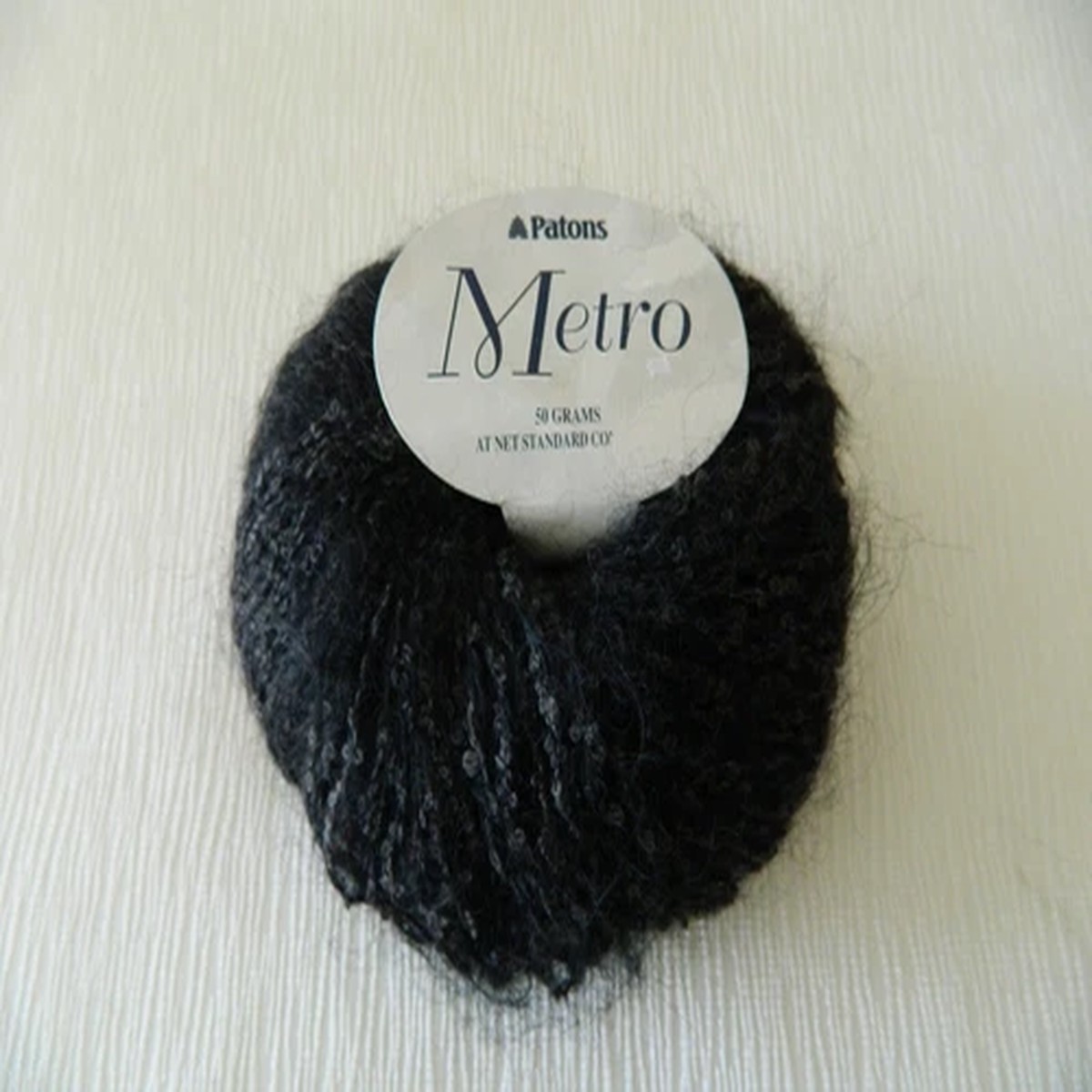 Yarn Patons METRO Mohair Wool Acrylic Polyester Fluffy Black Brown Craft Italy