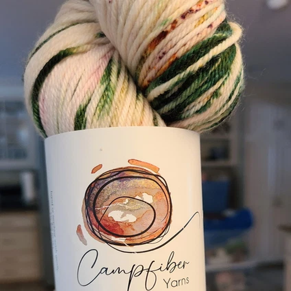 CAMP FIBER sock yarn LEAVES IN THE WIND plump 85. 85% Merino Wool Blend 100gr