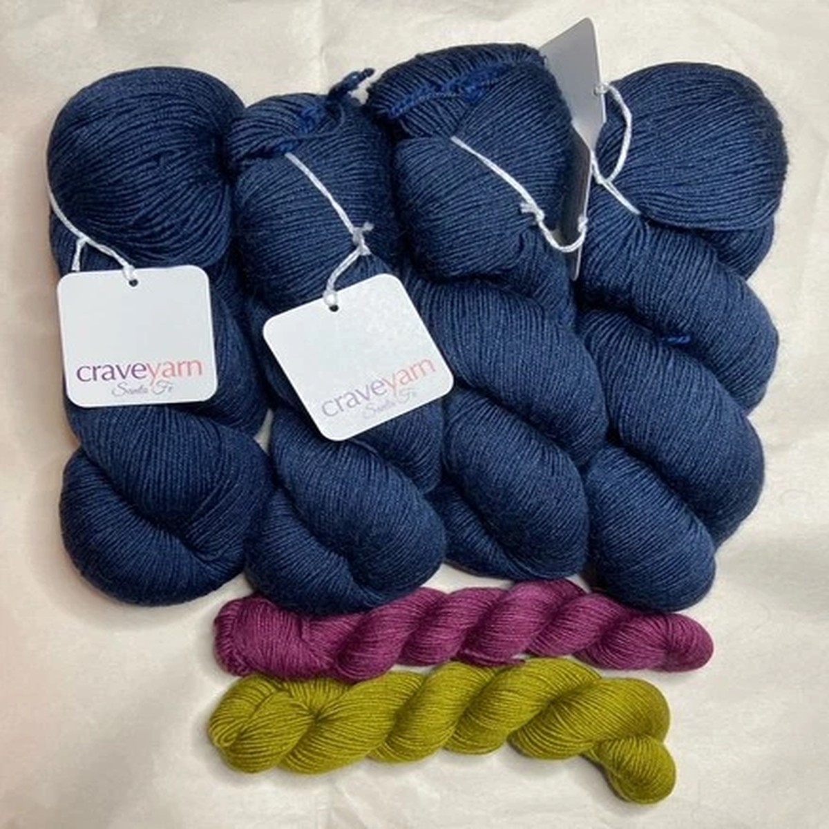 Crave Yarn Caravan 6-skein Cardigan Knit Kit / Camel + Cashmere + Silk + Merino