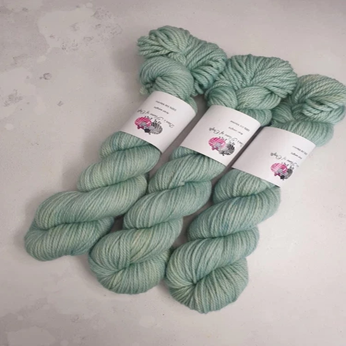 Hand dyed SW Merino yarn, Aran weight, 100 g, ENGLISH SAGE