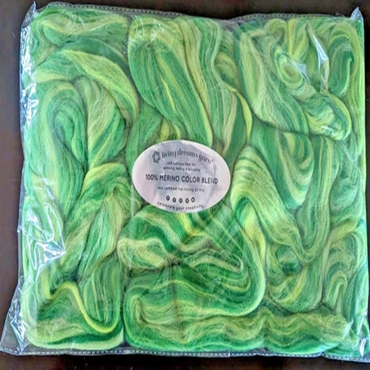 Living Dreams Yarn 100% Merino Color Blend Luck of the Irish Spin Felt Blend