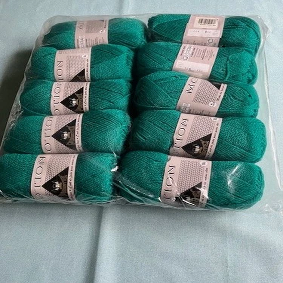Lot of 10 Skeins - Phentex Motion - Teal - 3 Ply Sport Yarn - See Pictures