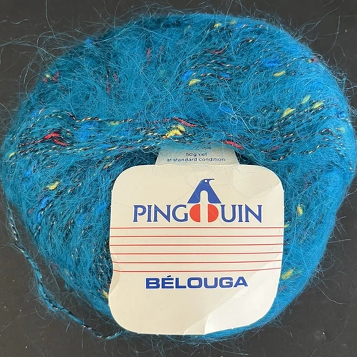 Pingouin Blouga Mohair Blend Yarn France 110 yds Blue