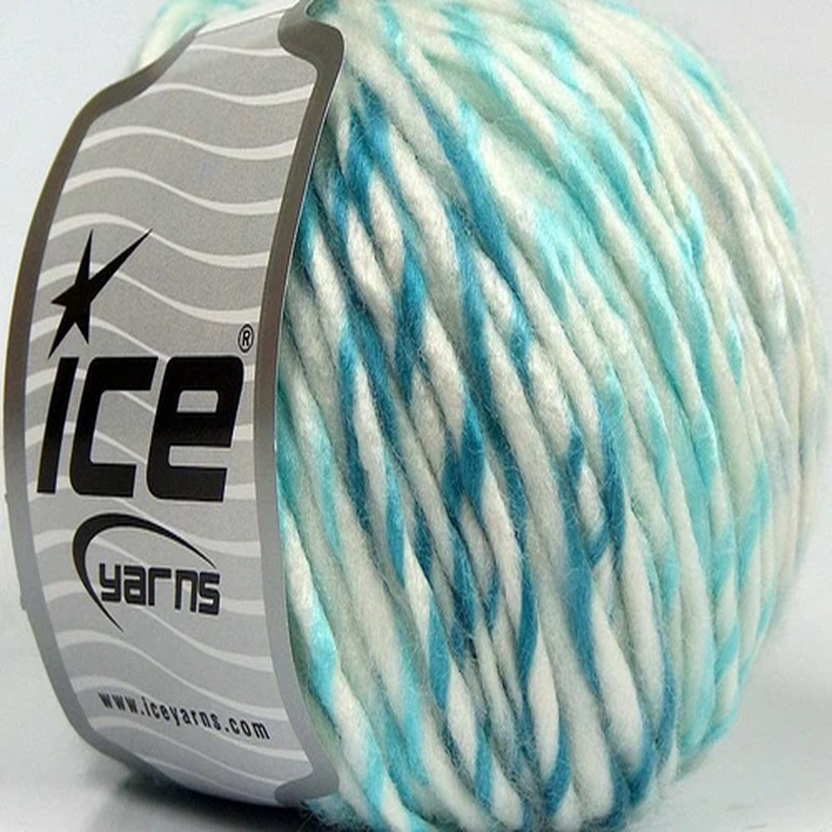 Baby's Blues Twist Ice 69012 Bulky Acrylic Wool Yarn Blues & White 50g