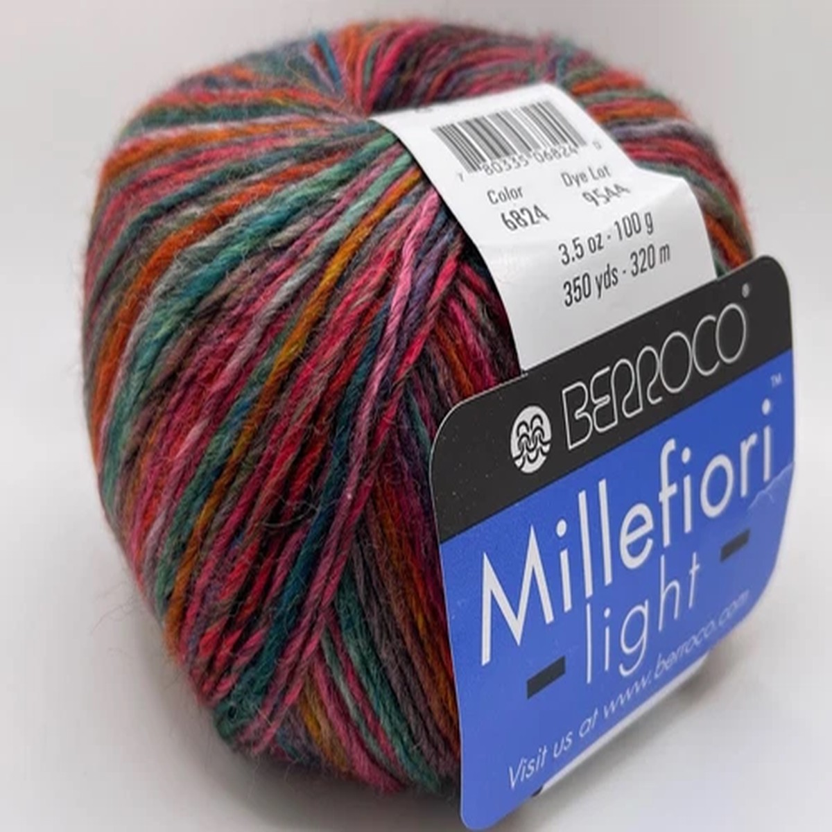 Berroco Millefiori Light #6824 Canis Major Sport Wt Wool Acrylic Yarn 100g 350yd