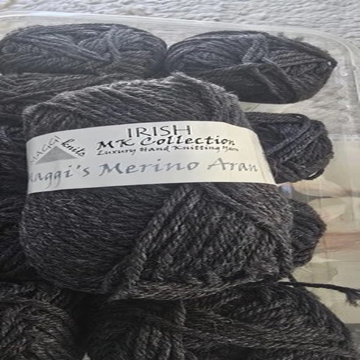 Maggie Knits Irish MK Collection 100% Merino Wool, 10 Skeins Beautiful Charcoal