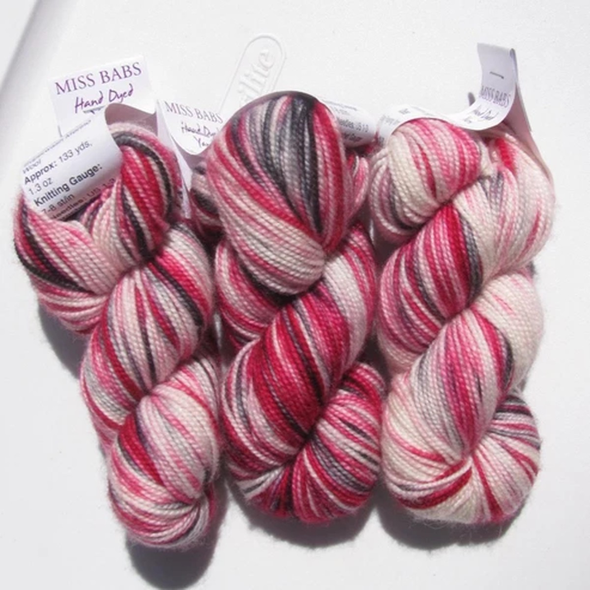 Miss Babs Yummy Toes Fingering Yarn 100% SW Merino Wool 3 Hanks 399 yd total