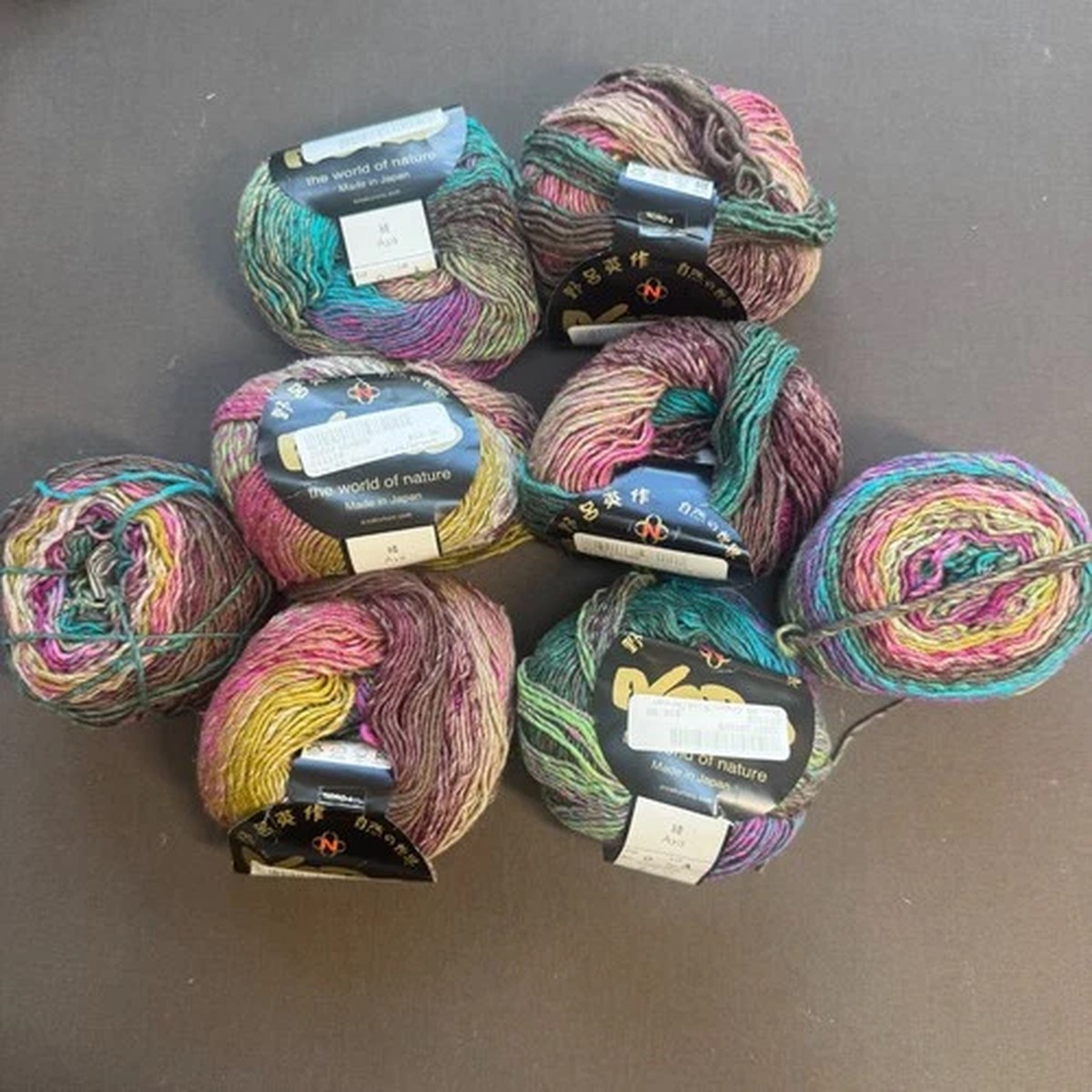 NORO AYA YARN - 8 Balls Cotton/Silk/Wool 147 yds ea - 9 A