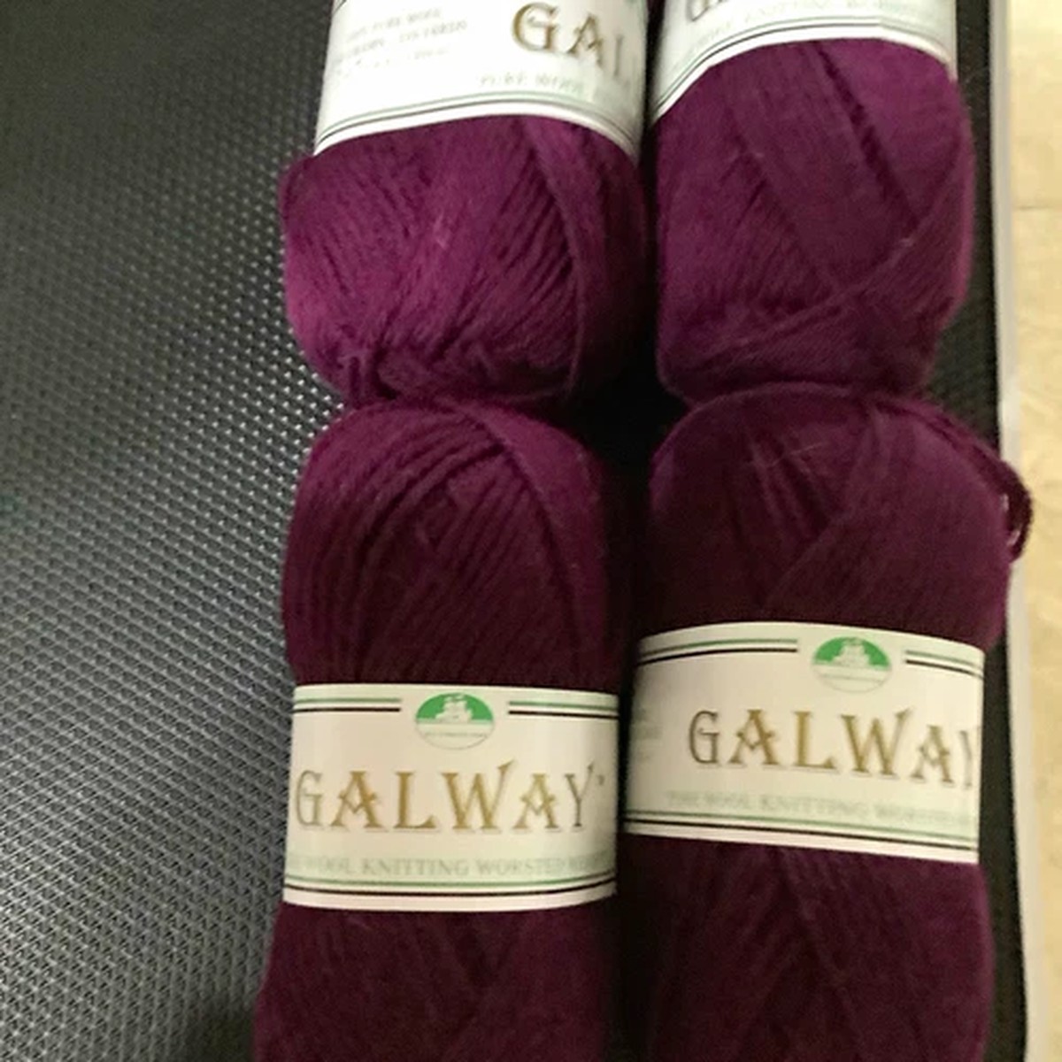 Plymouth Galway 100% Wool Worsted Yarn Purple Lot of 4 Skeins